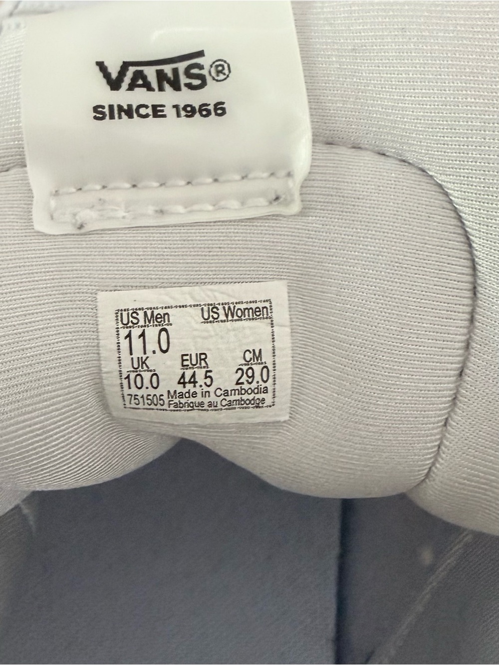 Vans Sk8-Hi XL Big Mood White Leather Holographic High Top Sneakers Mens 11 - Picture 10 of 10